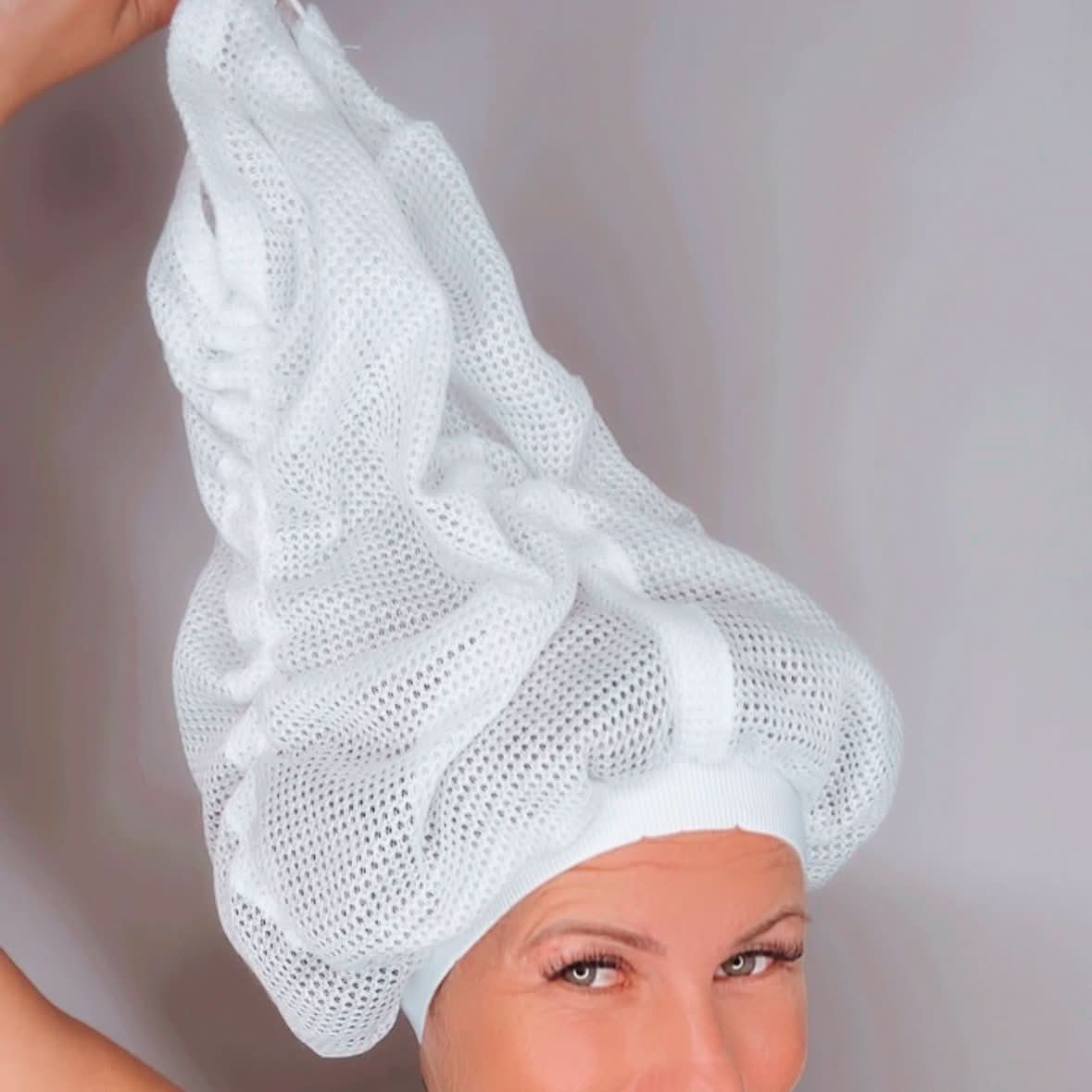 Norvo | Net Plopping Cap for Curly Hair – Frizz-Free Drying Bonnet