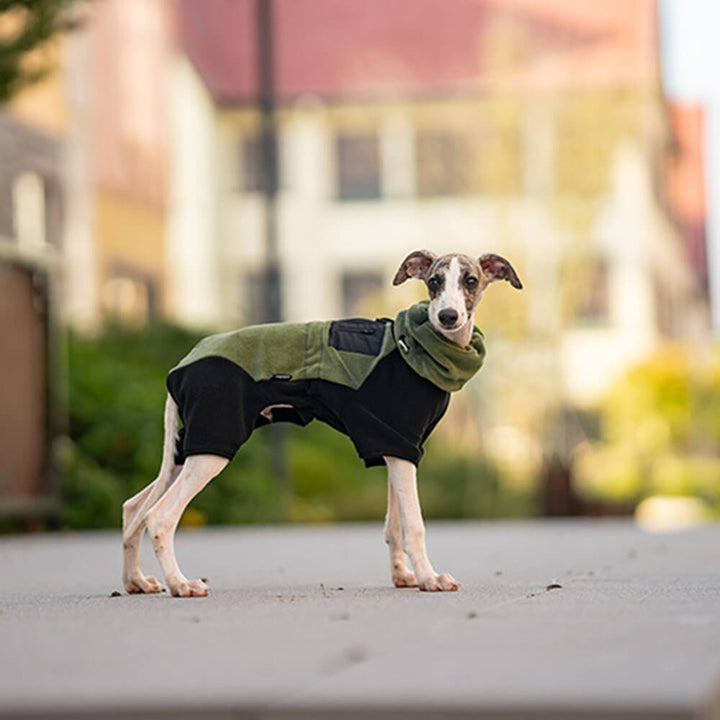 Skanto | Full Protection Polar Fleece Hundedress med Avtagbar Krage