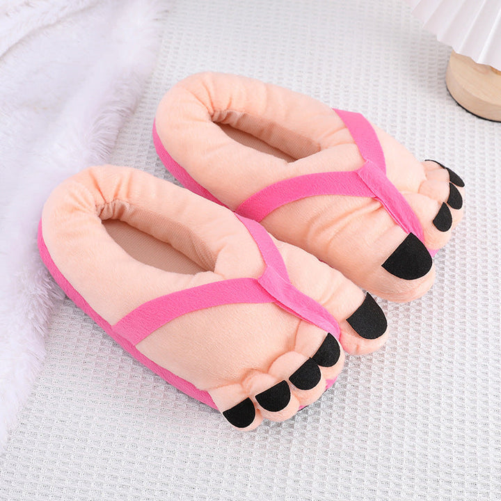Skanto | Morsomme fotplush novitetssandaler