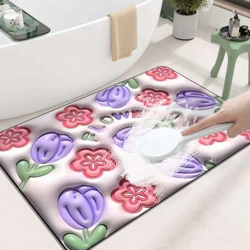 Skanto | 3D blomst myk diatom mudder absorberende gulvmatte