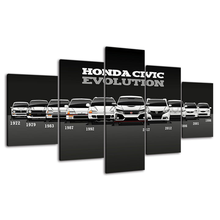 Honda Civic Evolution - Lærred Veggkunst Maleri