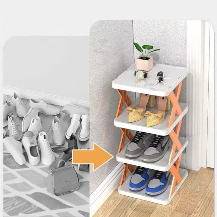 Foldbar Multi-Lags Skoholder, Skoplassering Hylle Organiser | Skanto
