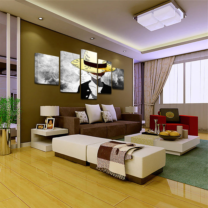 Boy In The Yellow Hat 5 Piece - Canvas Veggkunst Maleri | Skanto