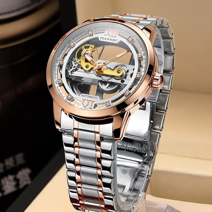 Skanto | Skeleton Tourbillon Ultra Tynn Automatisk Mekanisk Klokke