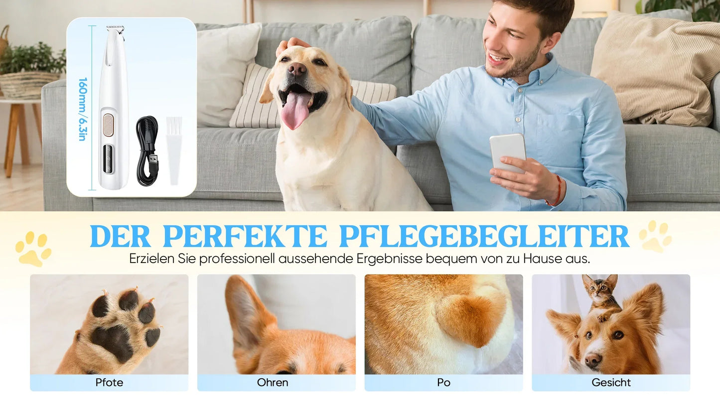 Norvo | Brightpaws | Dyrehårklipper Med LED Lys - Opplys Ditt Kjæledyrpleieopplevelse