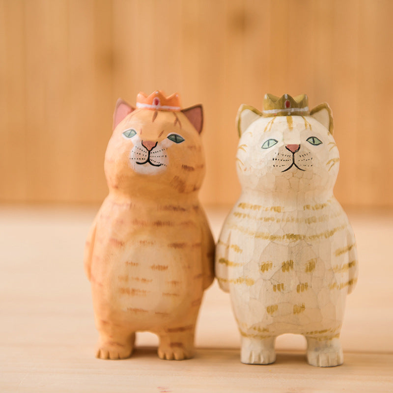 Håndlaget Søt Katt Treutskjærings Ornamenter | Skanto