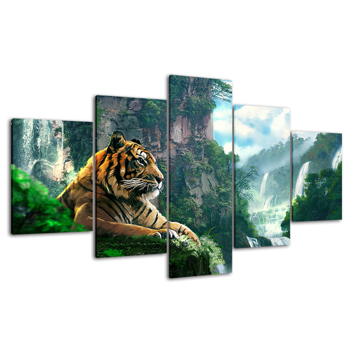 Tiger - Lærred Veggkunst Maleri