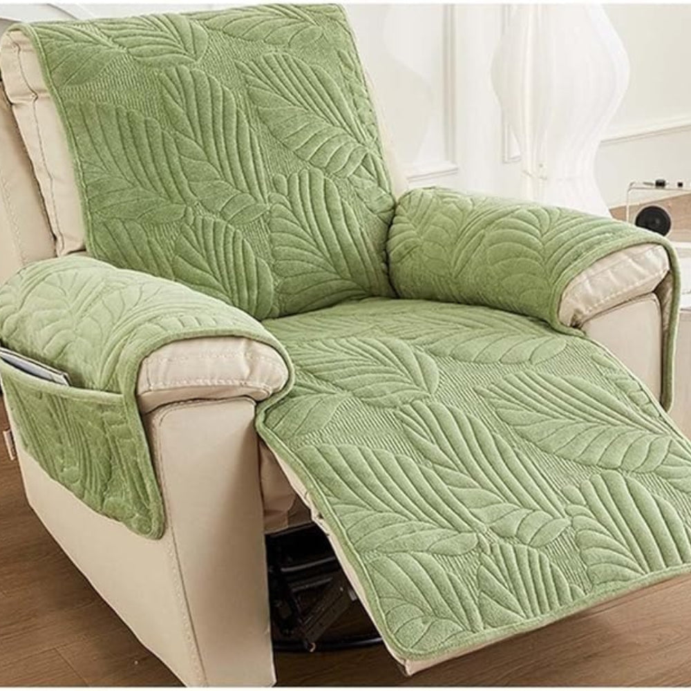 Skanto | Verdant Leaf Pattern Recliner Cover