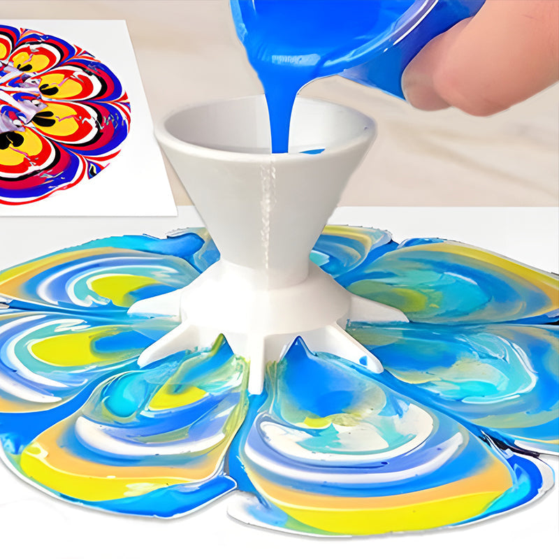 Skanto | Pouring Colors Flower Split Art Cup