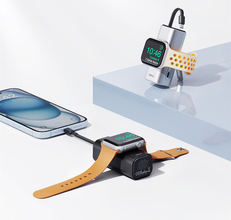 Skanto | 2-i-1 Mini Bærbar Magnetisk Trådløs Hurtiglading Power Bank (5000mAh)