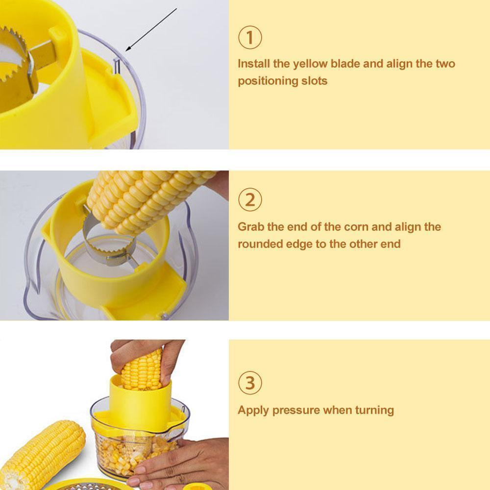 Cob Corn Stripper Med Innebygd Målebeger Og Rivejern | Skanto