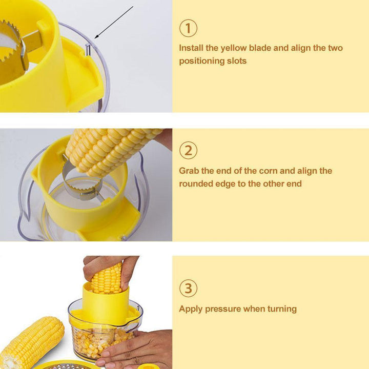 Cob Corn Stripper Med Innebygd Målebeger Og Rivejern | Skanto