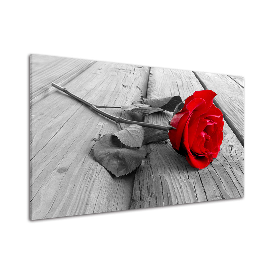 Lonely Rose - Lerret Veggkunst Maleri