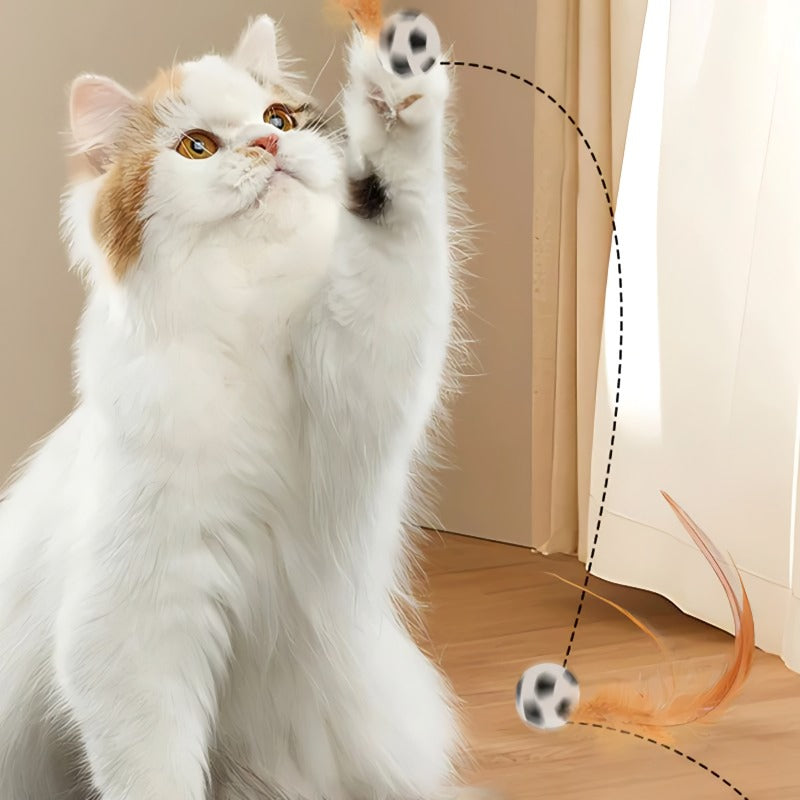 Skanto | Interaktiv Hoppende Ball for Katter med Fjær