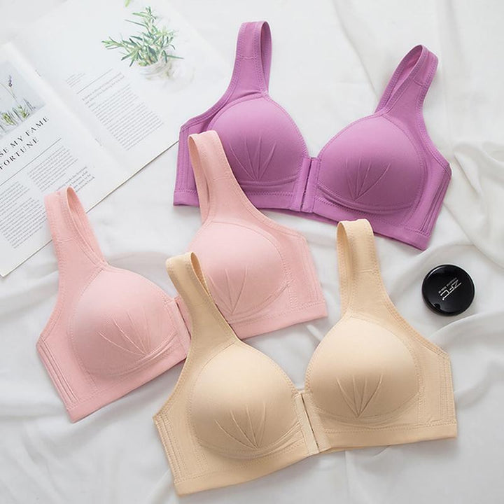 Skanto | Plus Size Front Closure Elastic Push Up Comfort Bra