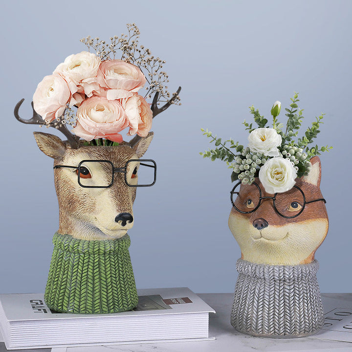 Resin Animal Flower Pot | Skanto