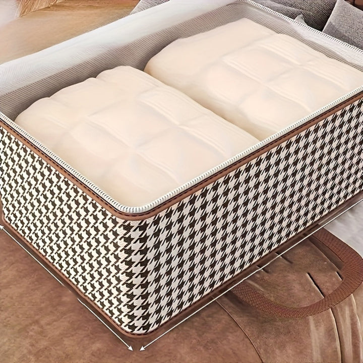 Skanto | Slitesterk stor kapasitet houndstooth lagringskoffert