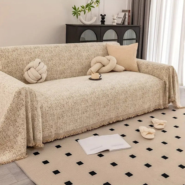 Skanto | Prikket mønster chenille sofaomslag