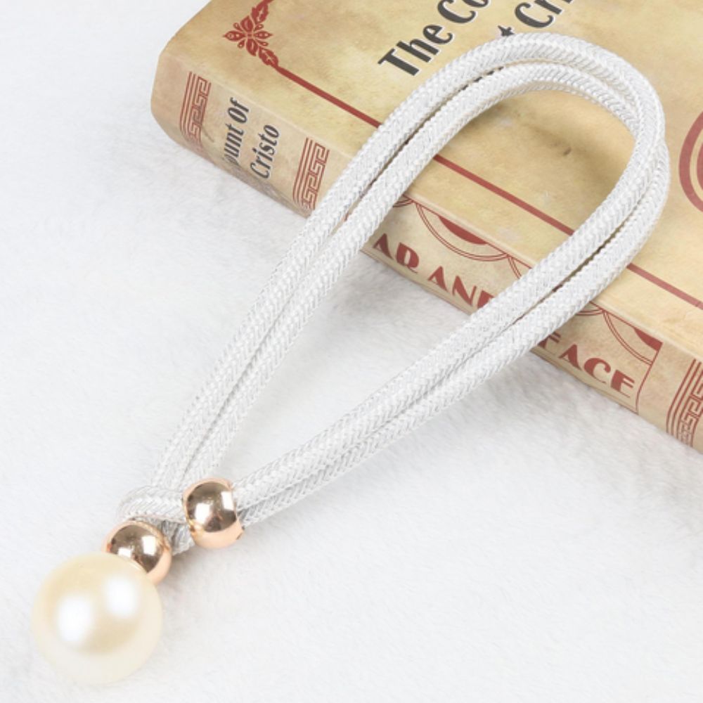 Skanto | Lyst Perle Gardin Snor Tilbake | 2 Pcs Sett
