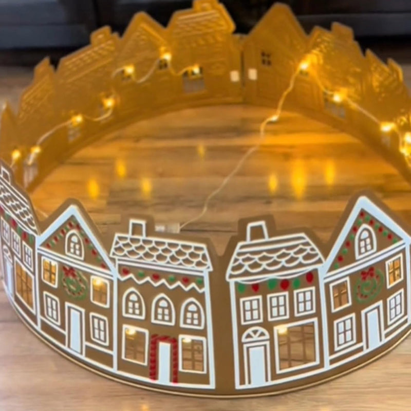 Skanto | LED Juletrekjole – Lebkuchenhus Design i PVC