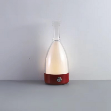 Skanto | Vinflaske Skrivebord Lampe med Bluetooth Høyttaler – Oppladbar Moderne Kveldsbelysning