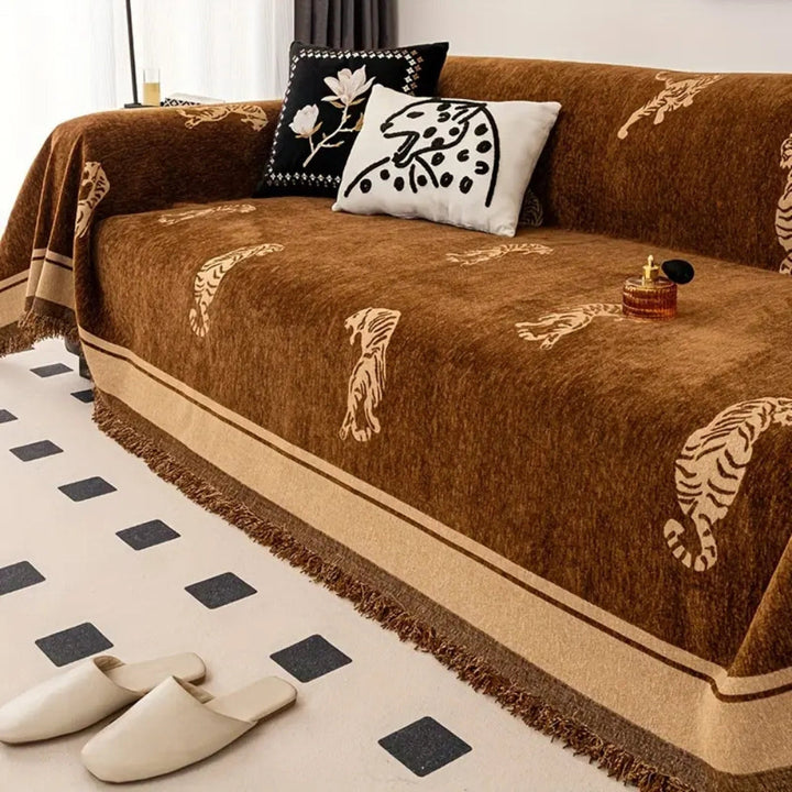 Skanto | Safari Tiger Chenille Sofa Cover