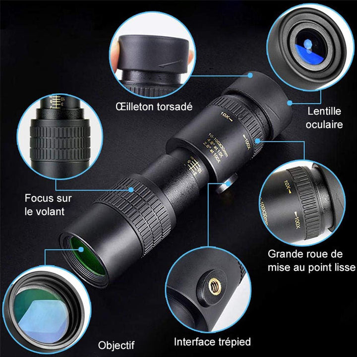 Super Zoom Monokulært Teleskop 4k | Skanto