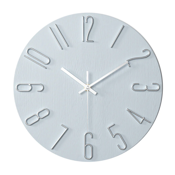 Moderne schwarze Wanduhr | 30 cm, geräuschloses, minimalistisk design