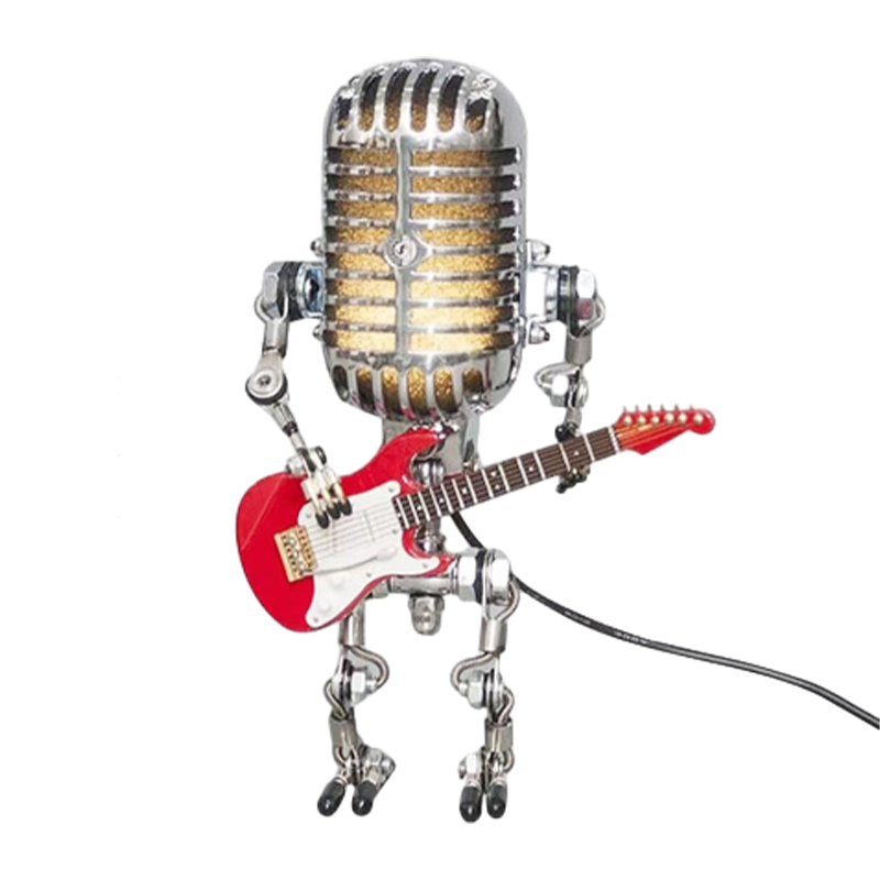 Retro Mikrofon Robot Metall Skrivebord Lampe | Skanto
