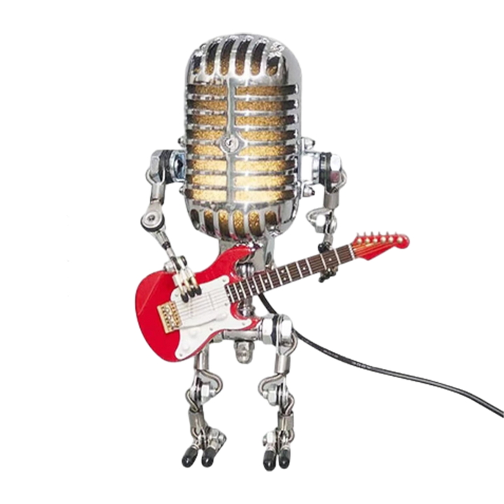 Retro Mikrofon Robot Metall Skrivebord Lampe | Skanto