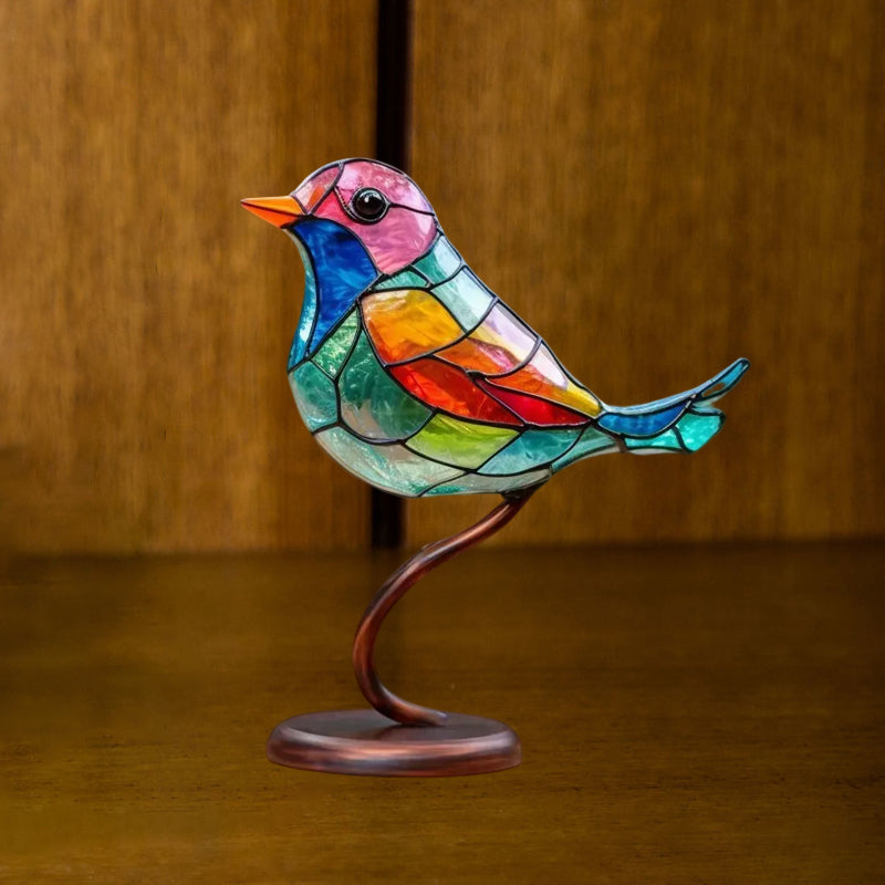 Fargede Glass Ornamenter Fugl på Greiner | Skanto