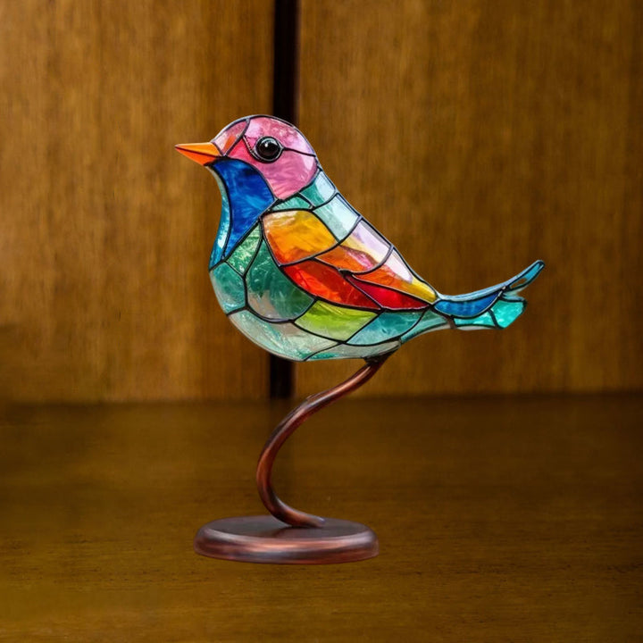 Fargede Glass Ornamenter Fugl på Greiner | Skanto