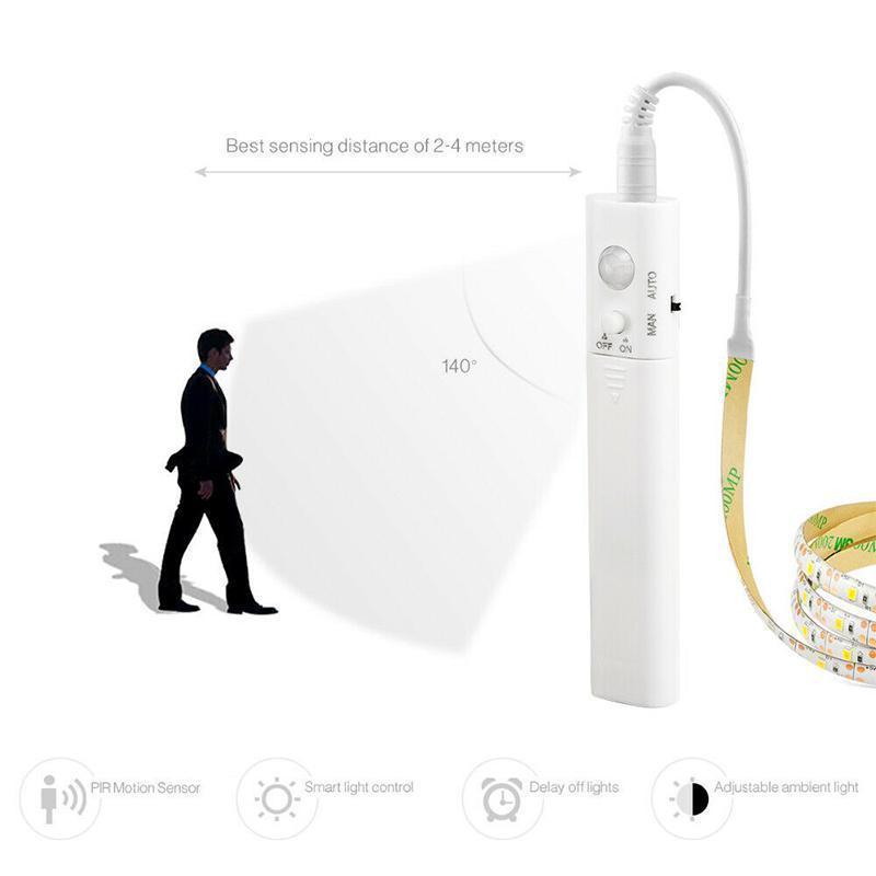 LED bevegelsessensor vanntett lysbelte | Skanto