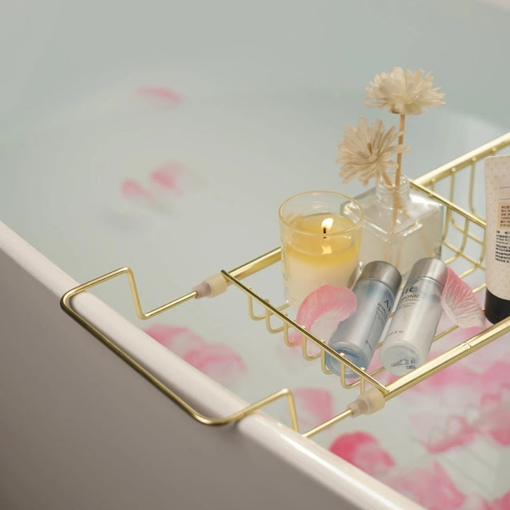 Skanto | Justerbar Badekar Caddy Tray i Rustfritt Stål