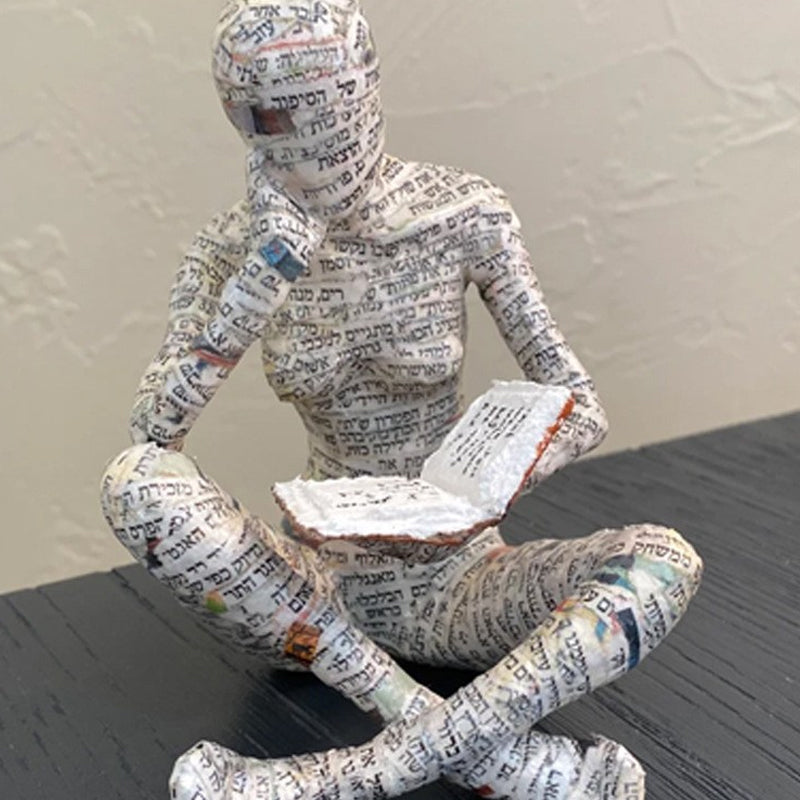 Resin Moderne Lesende Kvinne Statue Ornament i Form av en Lærer | Skanto