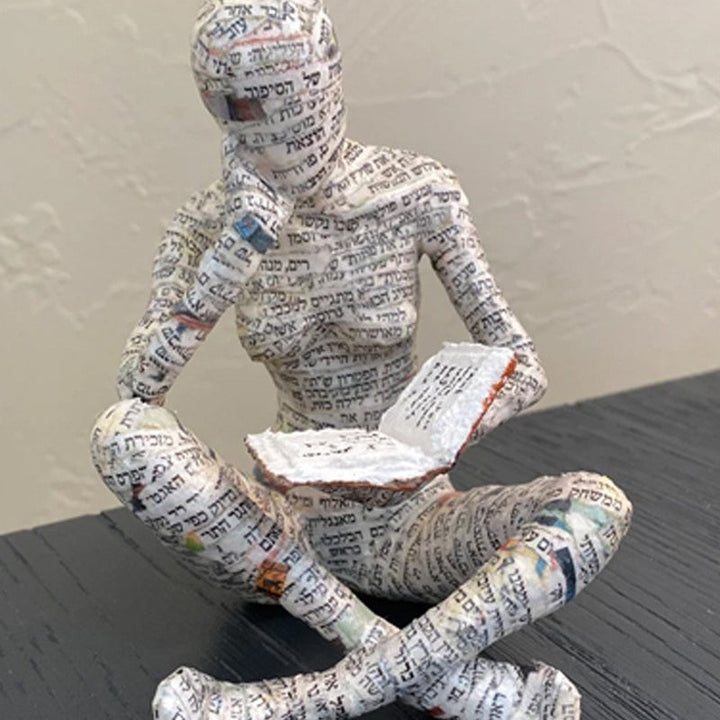 Resin Moderne Lesende Kvinne Statue Ornament i Form av en Lærer | Skanto