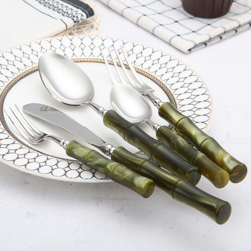 Zen Green Bamboo Bestikksett | Skanto