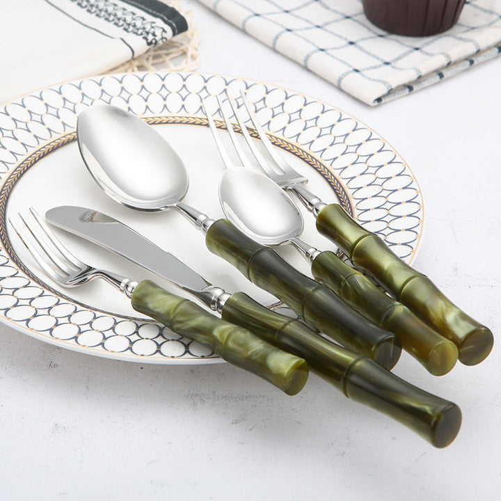 Zen Green Bamboo Bestikksett | Skanto