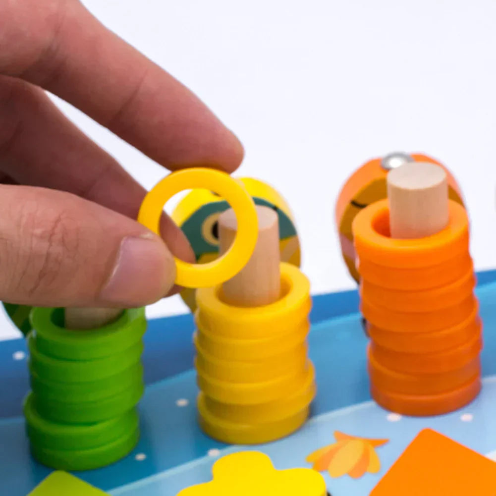 Norvo | Sikkert tre pedagogisk brett for å leke med puslespill og former