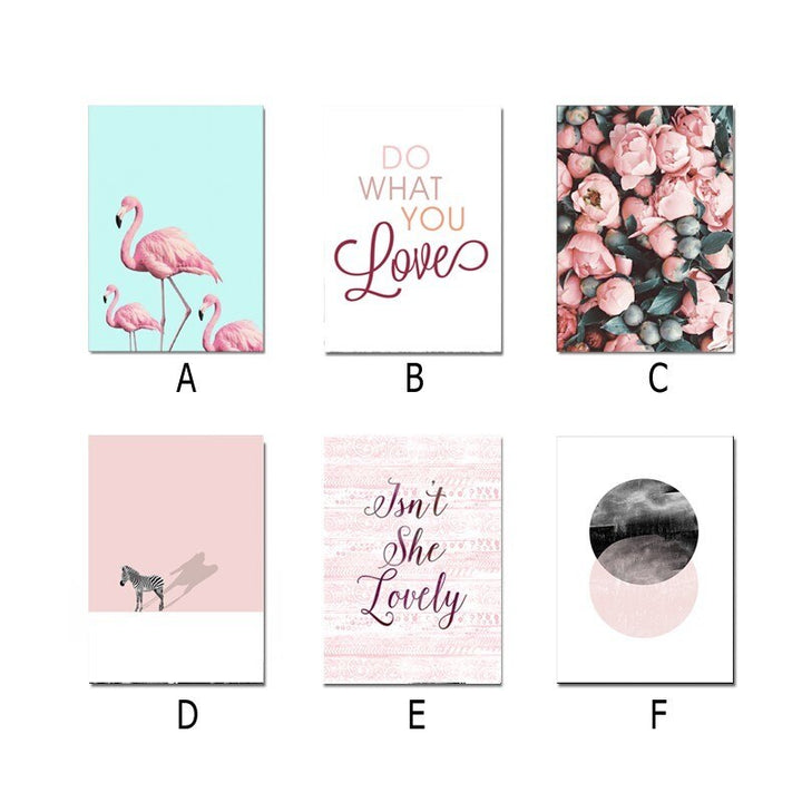 Nordisk varm rosa flamingo - lerretbilde