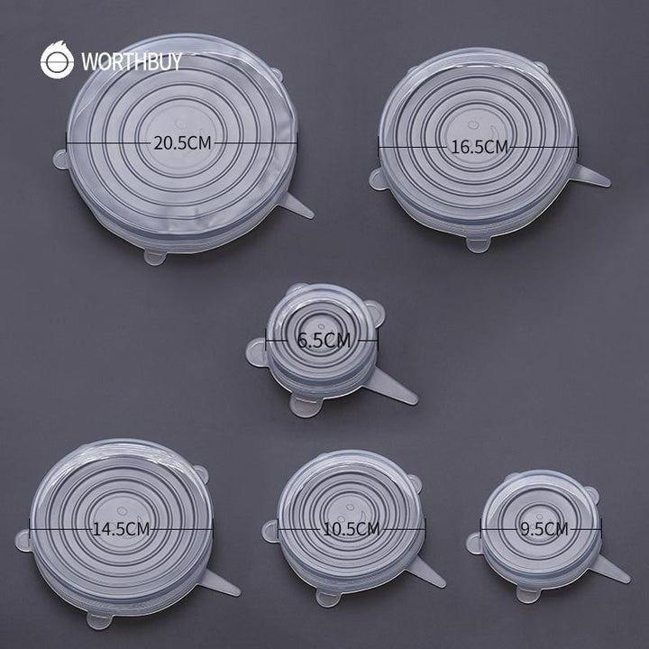 EcoLid - 6 silikon gjenbrukbare stretch-lokk | Skanto