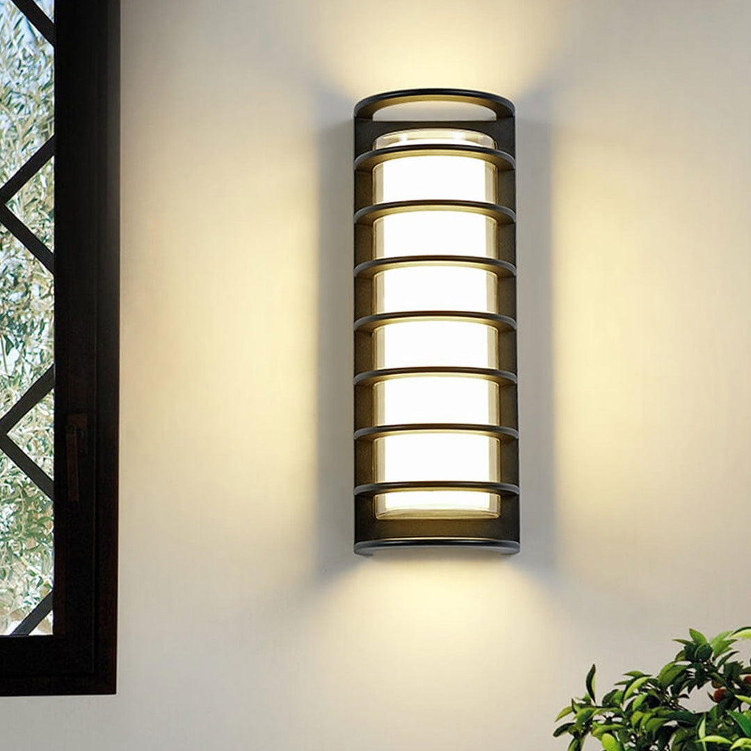 Moderne, vanntett LED-hagevegglampe for montering på mast