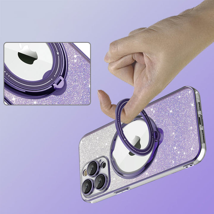 Skanto | Magnetisk Glitterdeksel med Usynlig Stativ for iPhone