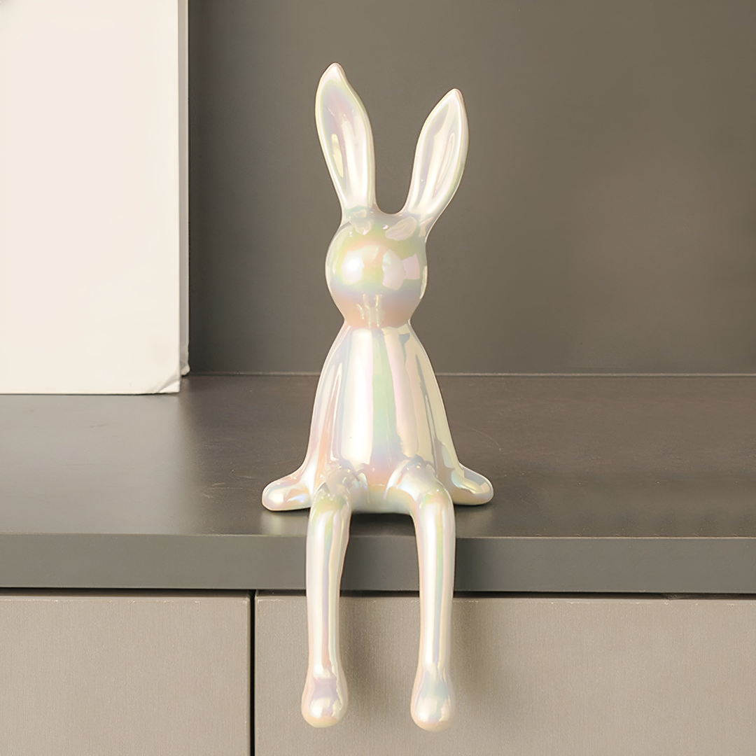 Skanto | Skinnende Keramisk Kanin Figurine