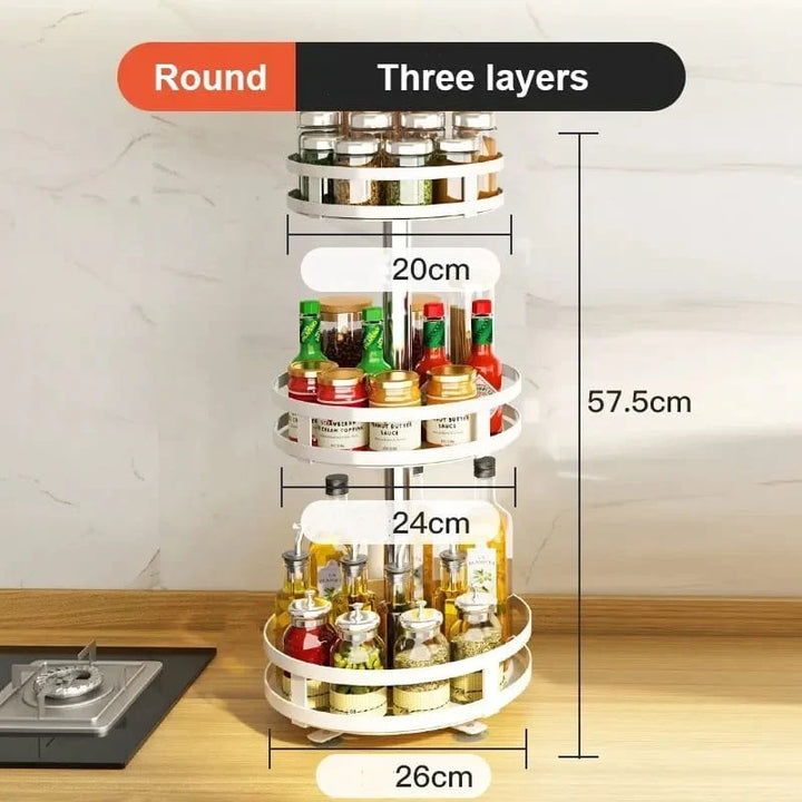 360° roterende lagringsstativ organizer rund (premium) Skanto