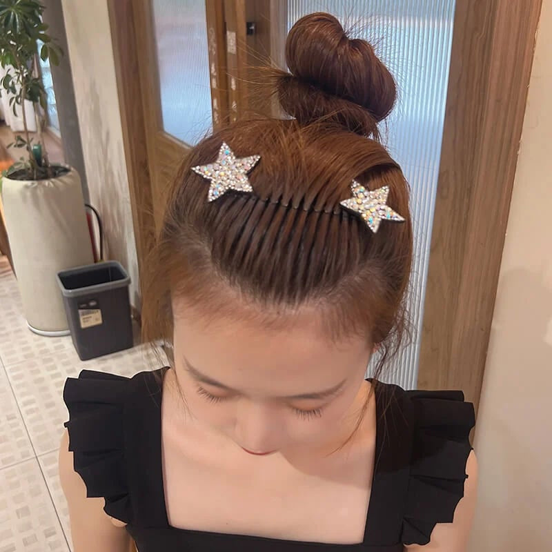 Rhinestone Star Hårkamssett (5 deler) | Skanto