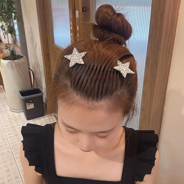 Rhinestone Star Hårkamssett (5 deler) | Skanto