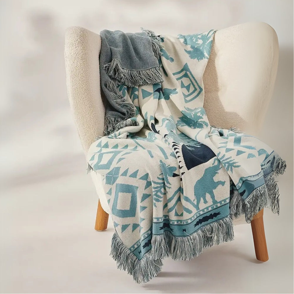 Skanto | Azura Boho Geometrisk Strikket Teppe