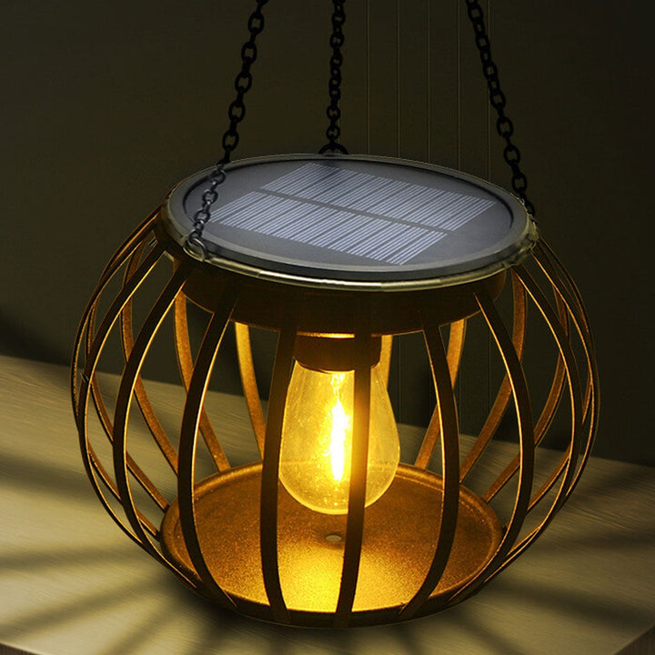 Solcelle Gresskar Lantern Design LED Utendørs Henge Dekorativt Lys | Skanto