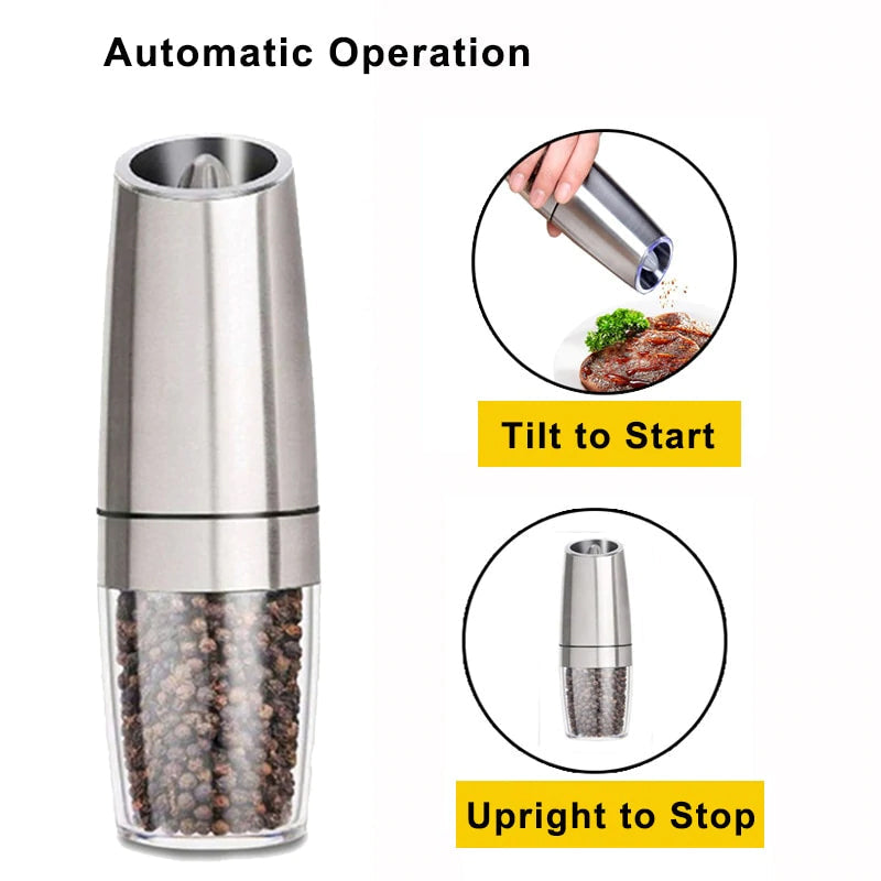 Automatisk elektrisk tyngdekraft induksjon salt- og pepperkvern | Skanto